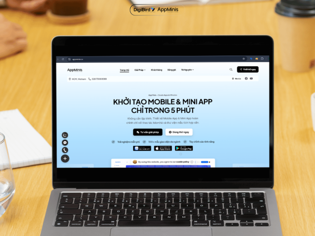 Phần mềm thiết kế giao diện đăng nhập no-code AppMinis