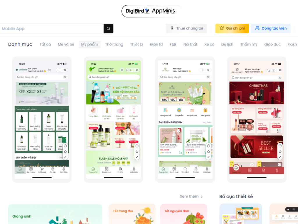 Template thiết kế giao diện đăng nhập ngành mỹ phẩm